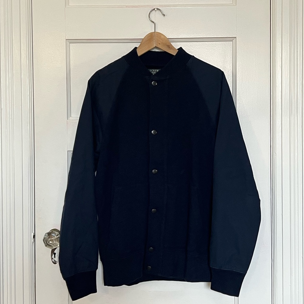 J.Crew Men’s Navy Bomber/Varsity Jacket